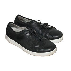 Traq By Alegria Men's Size 10.5 Low Top Sneakers Shoes Black Leather (Size 44)